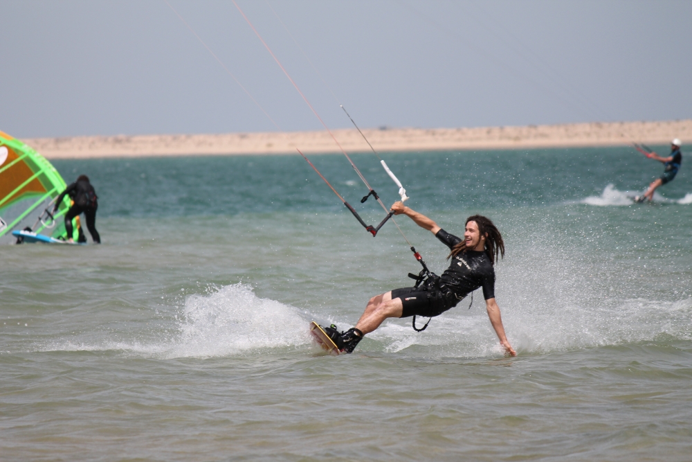 Am Kitesurfen
