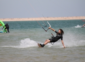 Am Kitesurfen